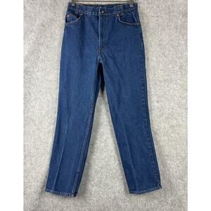 Vintage Levis Jeans Womens 28x27 Medium Wash White Tab Two Horse Patch 80s